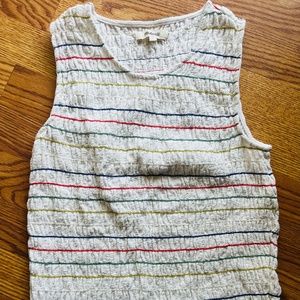 Texture & Thread Rainbow-Stitch Smocked Tank To Madewell Tank Top